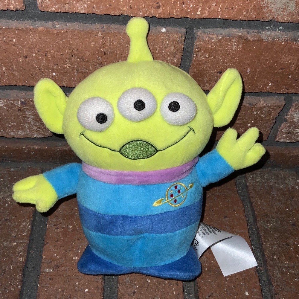 Disney Store Pixar Toy Story Alien Plush‎ Pizza Planet Blue Suit 7"